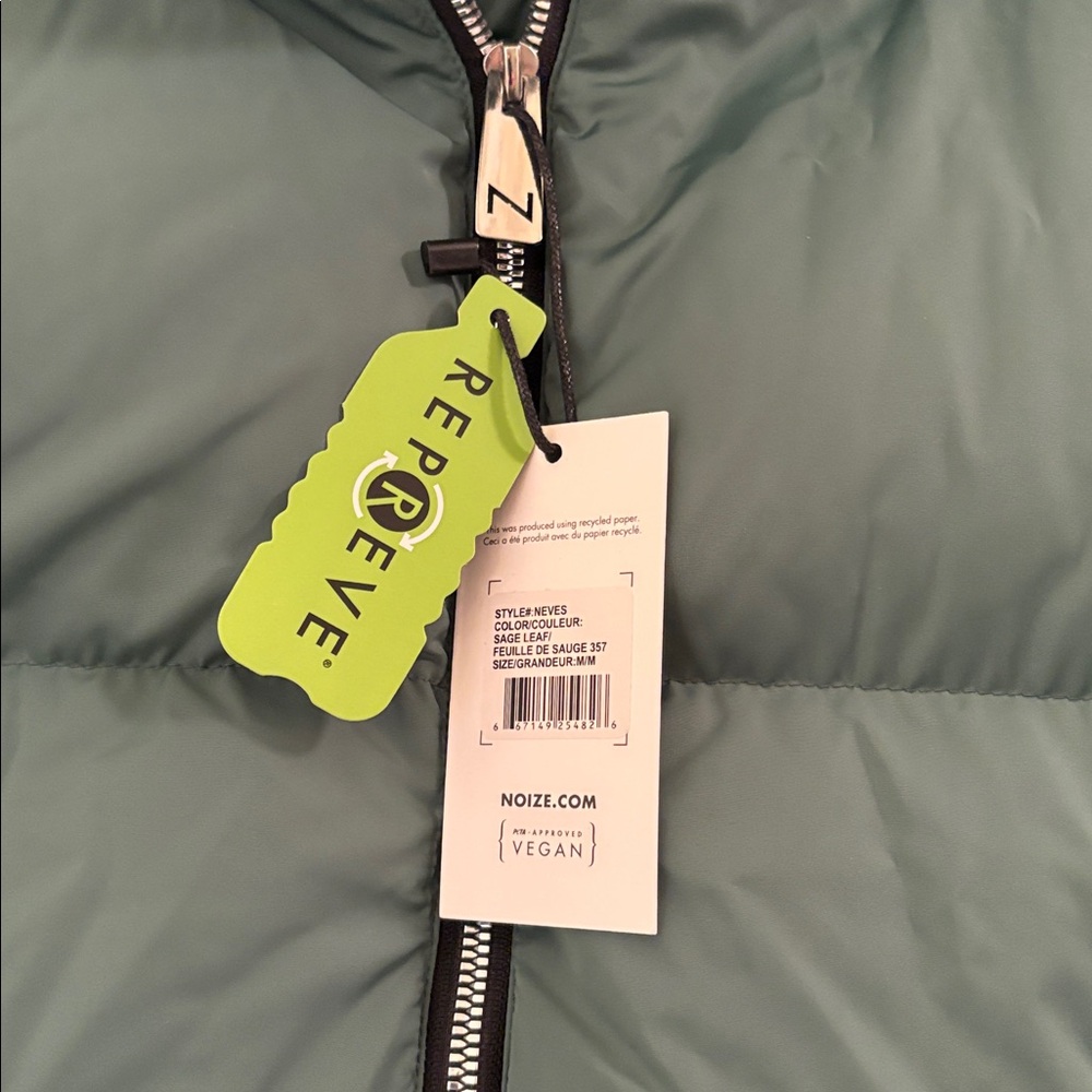 NWTS Noize Neves Puffer Jacket in Sage Green, Sz Medium.NFS do not purchase. - Picture 2 of 12